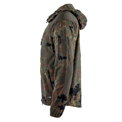 Fleece Hoodie Jacke DELTA FLECKTARN