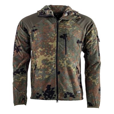 Fleece Hoodie Jacke DELTA FLECKTARN