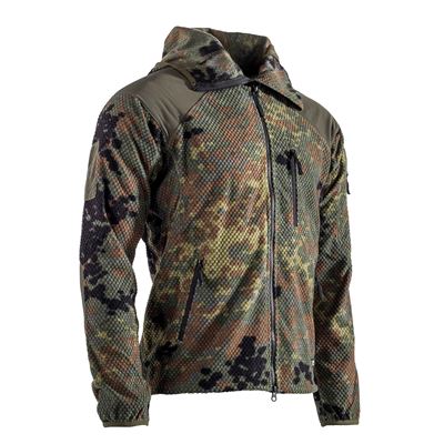 Fleece Hoodie Jacke DELTA FLECKTARN