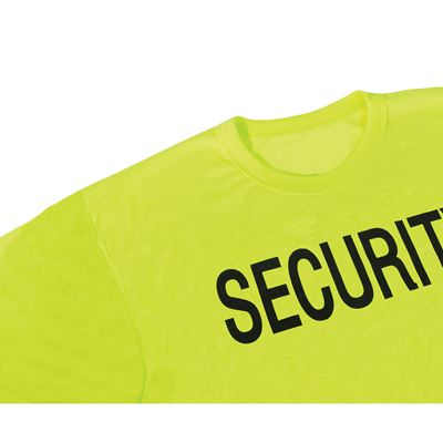 Tshirt mit zwei Aufschriften SECURITY NEON GRÜN