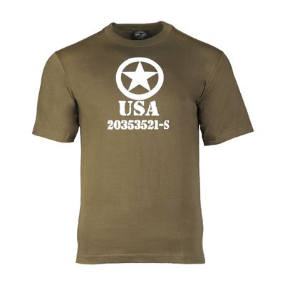 Tshirt Kurzarm USA ALLIED STAR GRÜN