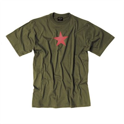 Tshirt Kurzarm mit Aufdruck RED STAR GRÜN