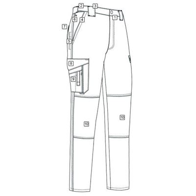 Damenhose 24-7 EMS rip-stop BLAU