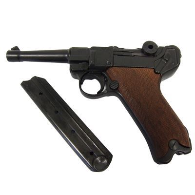 Pistole Parabellum Luger P08 Holz - dekorative Replik