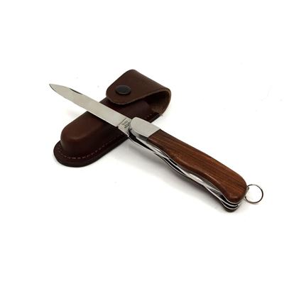 Klappmesser 5BK/KP HIKER mit Klingenarretierungen EDELSTAHL Holzgriff