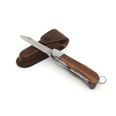 Klappmesser 6BK/KP HIKER mit Klingenarretierungen EDELSTAHL Holzgriff