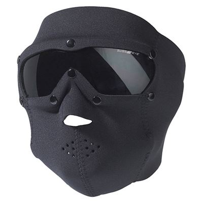 Neoprenmaske mit Brille SWAT PRO SCHWARZ