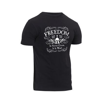 Tshirt ATHLETIC FIT FREEDOM Kurzarm SCHWARZ