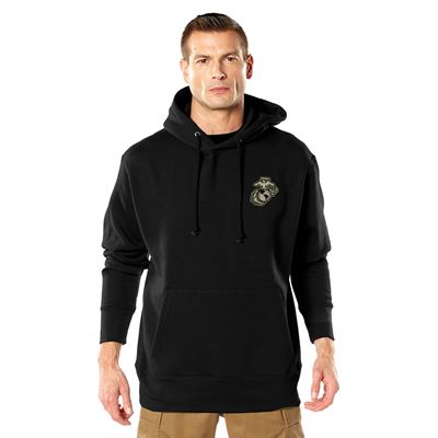 Pullover USMC DOGS OF WAR mit Kapuze SCHWARZ