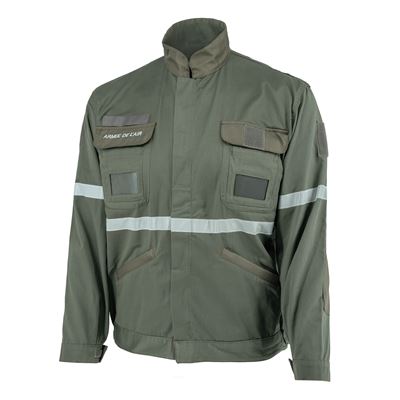 Jacke für Flugzeugmechaniker FRANZÖSISCH Reflektierende Streifen GRÜN