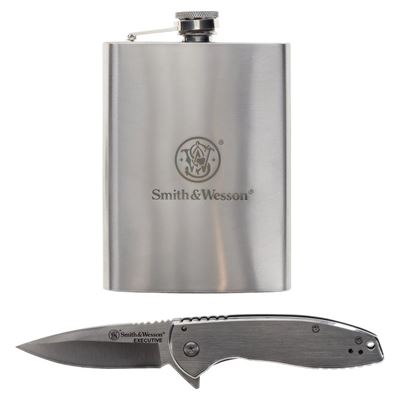 Set Klappmesser + Flachmann + Trichter