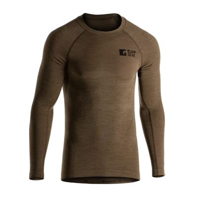 Langarm-T-Shirt Merino Seamless STONEGREY OLIVE