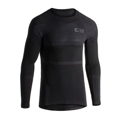 Langarm-T-Shirt Merino Seamless SCHWARZ