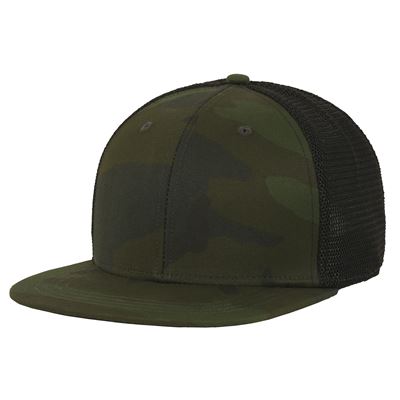 Cappy TRUCKER aus Mesh MIDNIGHT WOODLAND CAMO