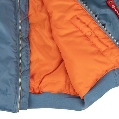 US MA1 BOMBER Pilotenjacke aus Vintage-Denim HELLBLAU FOSTEX 1214011-VD 11