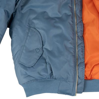 US MA1 BOMBER Pilotenjacke aus Vintage-Denim HELLBLAU FOSTEX 1214011-VD 9