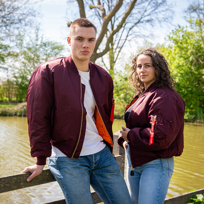 Pilotenjacke US MA1 BOMBER MAROON – LILA FOSTEX 1214011-M 4