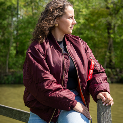 Pilotenjacke US MA1 BOMBER MAROON – LILA FOSTEX 1214011-M 3
