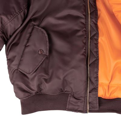 Pilotenjacke US MA1 BOMBER MAROON – LILA FOSTEX 1214011-M 11