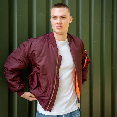 Pilotenjacke US MA1 BOMBER MAROON – LILA FOSTEX 1214011-M 7