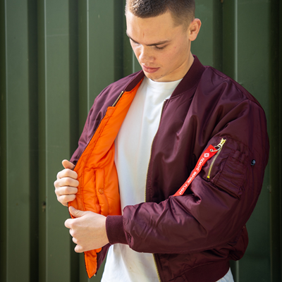 Pilotenjacke US MA1 BOMBER MAROON – LILA FOSTEX 1214011-M 6