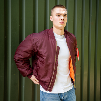 Pilotenjacke US MA1 BOMBER MAROON – LILA FOSTEX 1214011-M 5