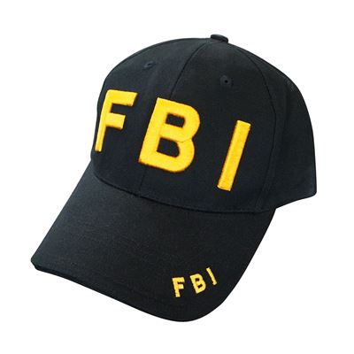 Cappy mit Aufschrift 'FBI' SCHWARZ