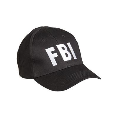 Cappy mit Aufschrift 'FBI' SCHWARZ