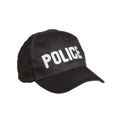 Cappy mit Aufschrift 'POLICE' SCHWARZ