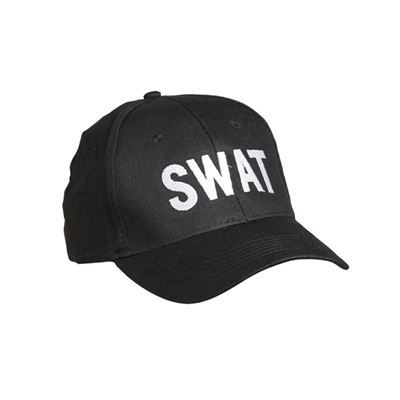 Cappy mit Aufschrift 'SWAT' SCHWARZ