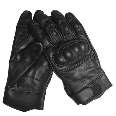 Handschuhe TACTITAL Leder SCHWARZ