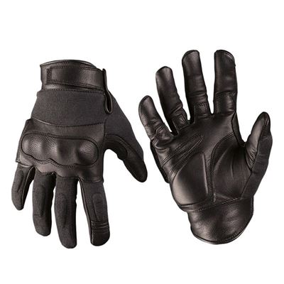 Handschuhe TACTICAL Leder/Aramid SCHWARZ