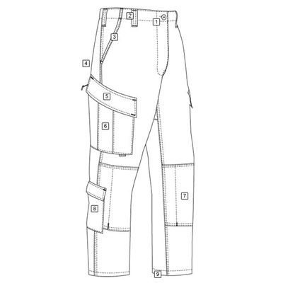 Hose TRU N/C rip-stop WOODLAND