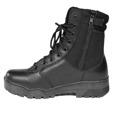 Stiefel TACTICAL CORDURA hoher YKK-Reißverschluss SCHWARZ