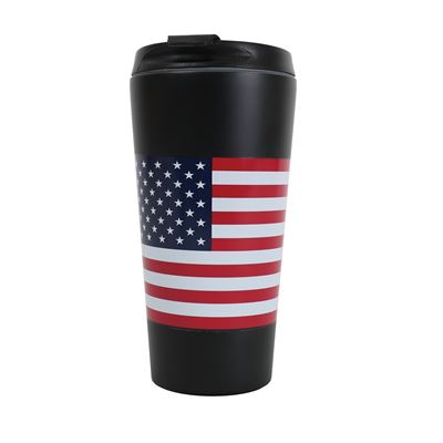 Thermotasse Flagge USA SCHWARZ