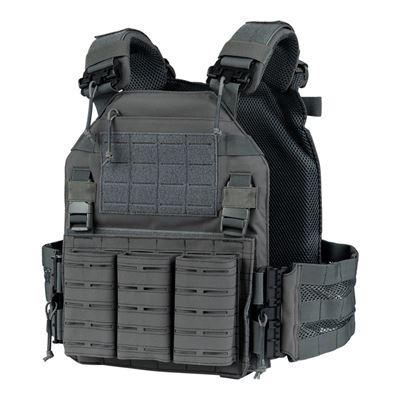 Chest Rig QR Plate Carrier Lasercut GRAU