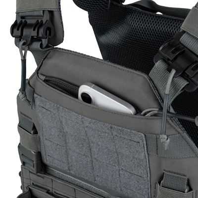 Chest Rig QR Plate Carrier Lasercut GRAU