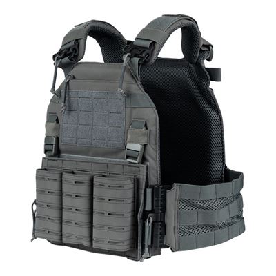 Chest Rig QR Plate Carrier Lasercut GRAU