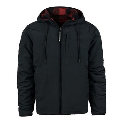 Beidseitig tragbare Sherpa-Softshell-Jacke SCHWARZ/ROT