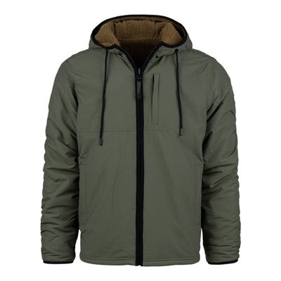 Beidseitig tragbare Sherpa-Softshell-Jacke COYOTE/RANGER GREEN