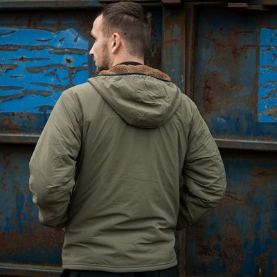 Beidseitig tragbare Sherpa-Softshell-Jacke COYOTE/RANGER GREEN