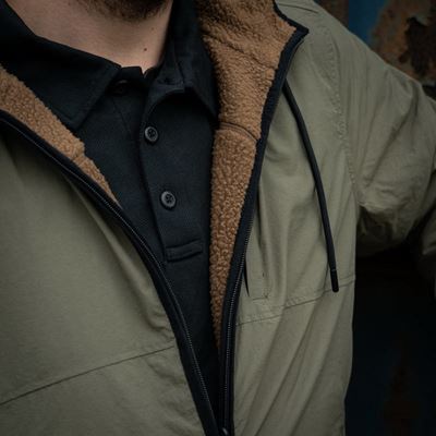 Beidseitig tragbare Sherpa-Softshell-Jacke COYOTE/RANGER GREEN