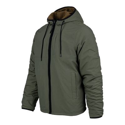 Beidseitig tragbare Sherpa-Softshell-Jacke COYOTE/RANGER GREEN