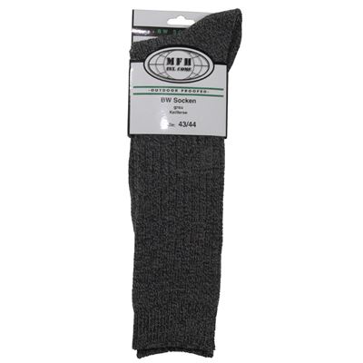 Extra hohe Socken Styl BW mit Ferse GRAU
