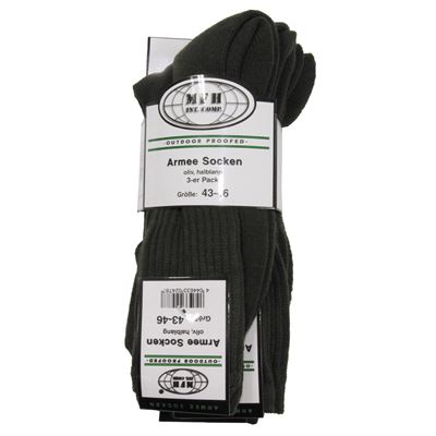 Socken ARMY mittelhoch GRÜN Set 3-Pack