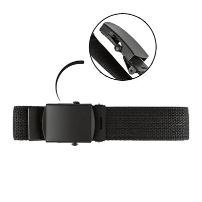 Hosengürtel US mit black buckle SCHWARZ Länge 130cm