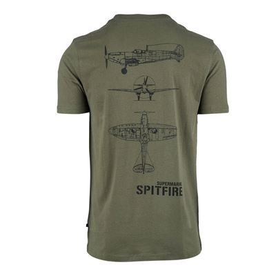 T-Shirt mit SPITFIRE-Motiv auf dem Rücken GRÜN