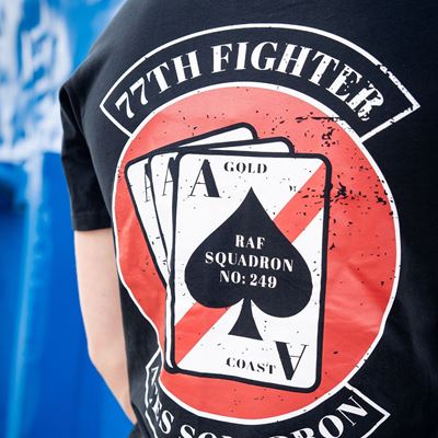 T-Shirt 77th Aces Fighter Squadron SCHWARZ FOSTEX 133663 4