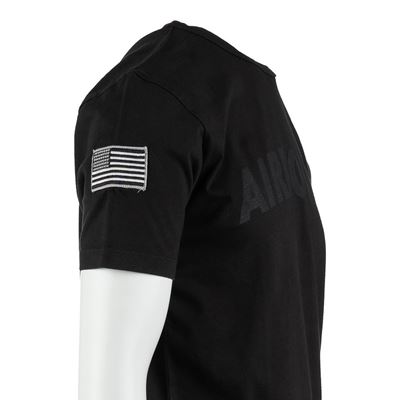 T-Shirt AIRBORNE mit Aufnäher der 101. Division auf dem Ärmel SCHWARZ FOSTEX 133670-B 4