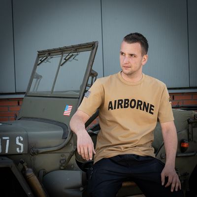 T-Shirt AIRBORNE mit Aufnäher der 101. Division auf dem Ärmel SAND FOSTEX 133670-P 4